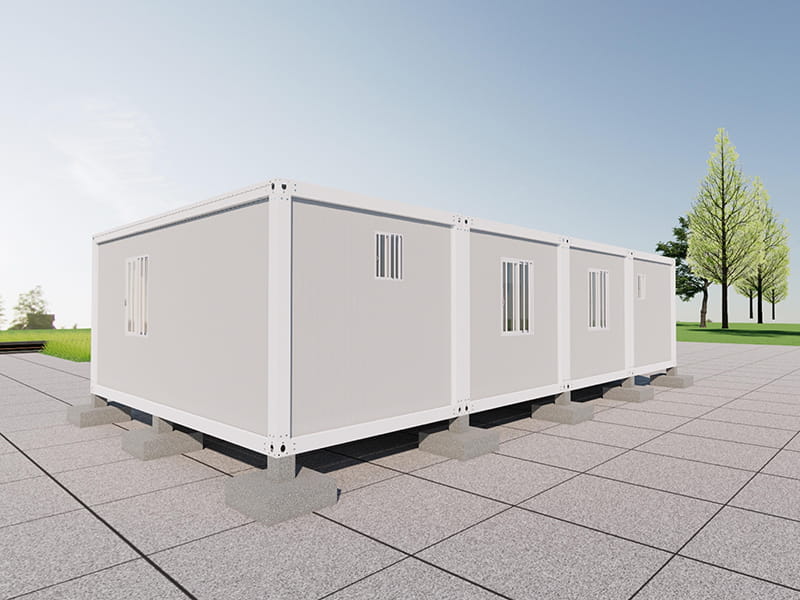 Maison conteneur de 2 chambres et 2 salles de bains avec verre d'intimité