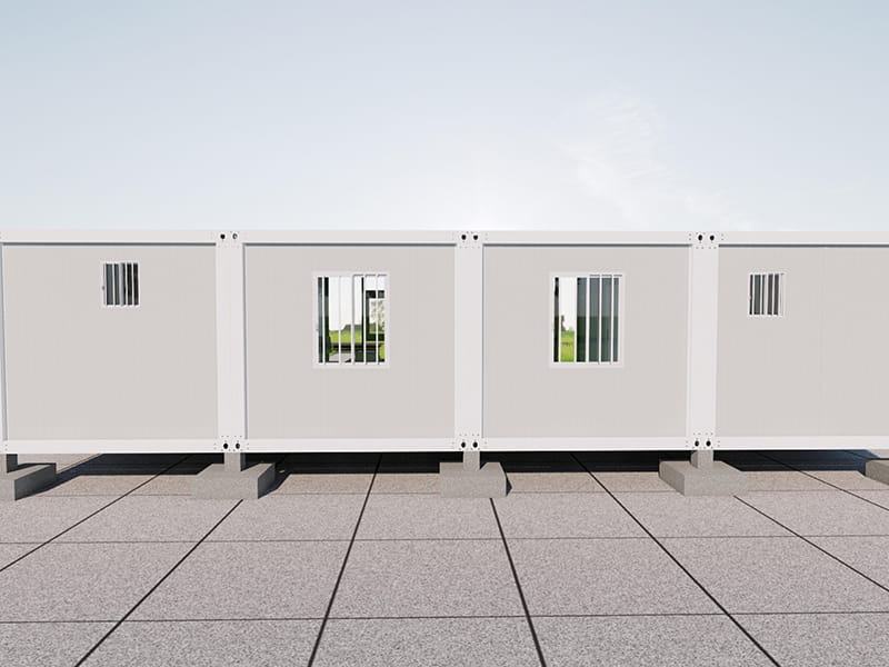 Maison conteneur de 2 chambres et 2 salles de bains avec verre d'intimité