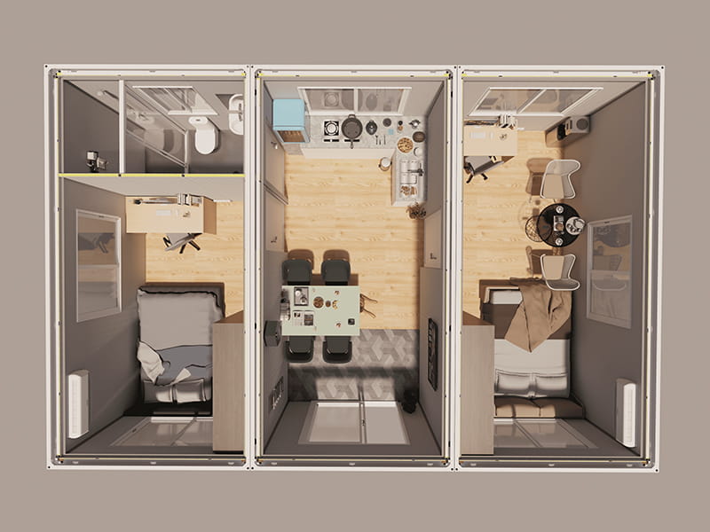 Maison Conteneur de 54 m² avec Cuisine et Salle de Bain