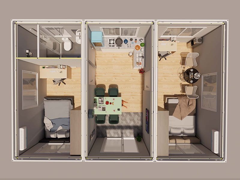 Maison Conteneur de 54 m² avec Cuisine et Salle de Bain