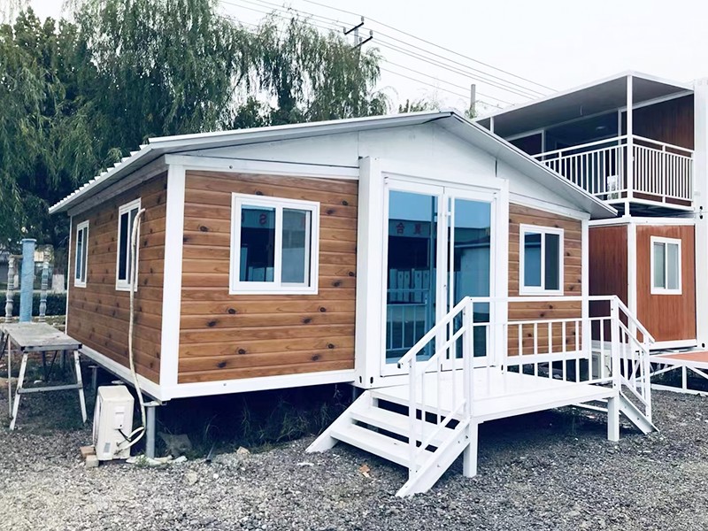 Maison de conteneur extensible à toit à pignon